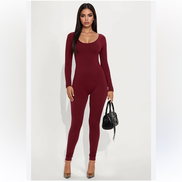 Cardi B Deep Red Jumpsuits Collection Bundle 🆕 - Picture 5 of 16